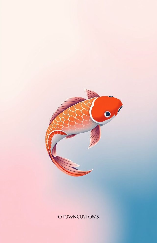 Stylized Koi Fish Pastel