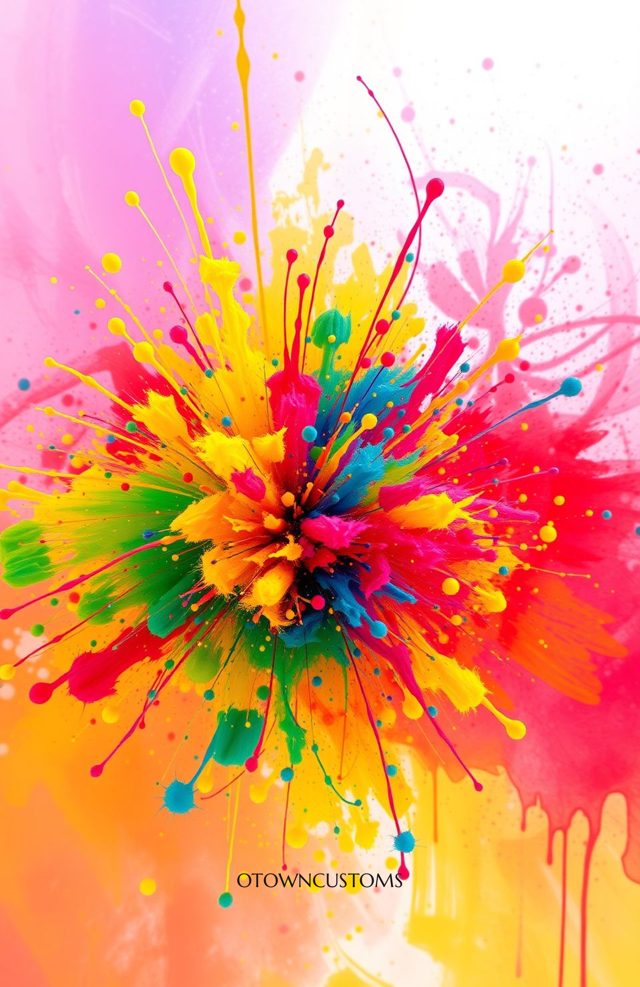 Vibrant Paint Splash Rainbow