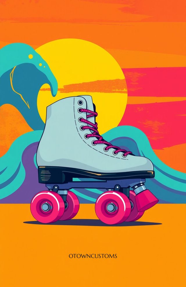 Vibrant 80s Retro Sunset Groove