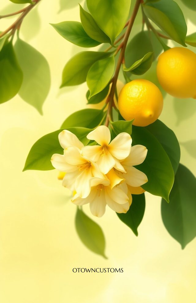 Lemon Branch Floral Bloom