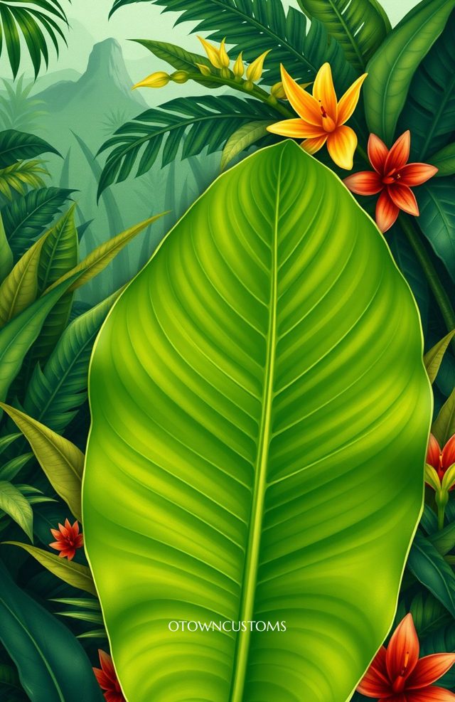 Lush Jungle Tropical Monstera Leaf