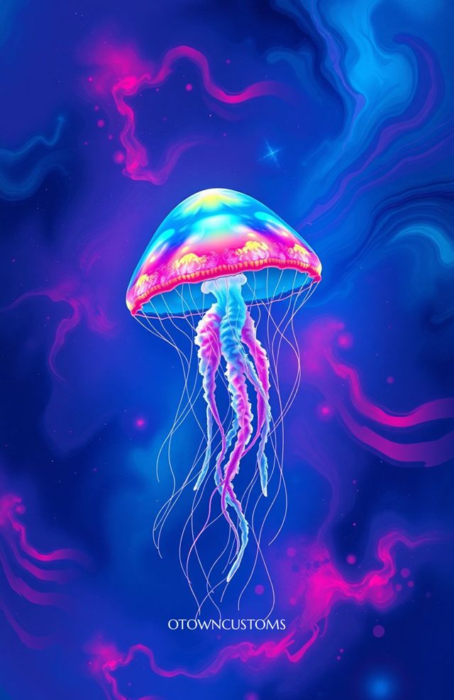 Psychedelic Jellyfish Cosmic Dance