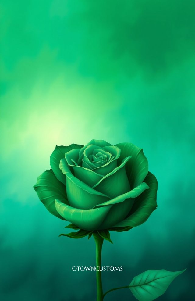 Emerald Bloom Botanical Painting