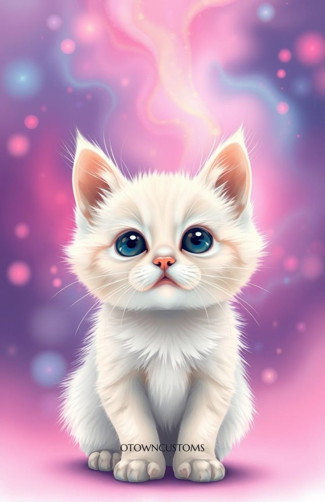 Digital Art Nebula Kitty Cosmic Companion
