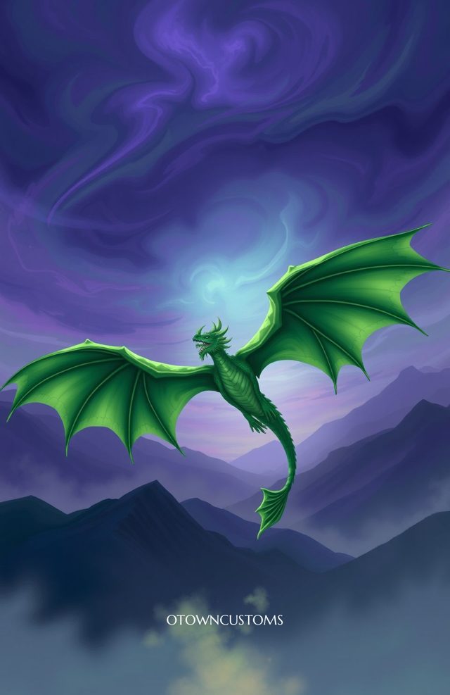 Fantasy Dragon Mystical Flight Digital Art