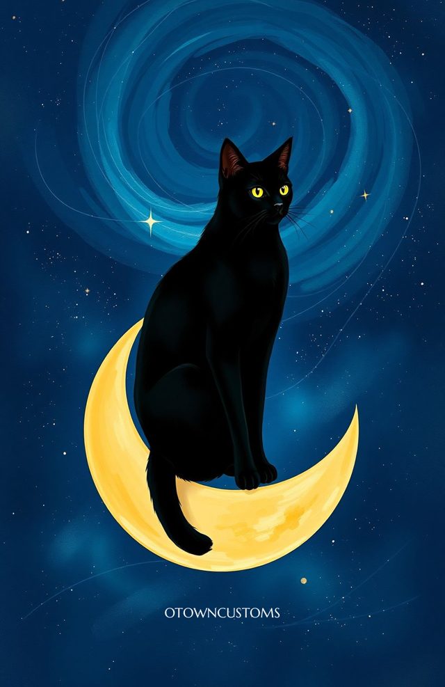 Dreamy Moonlit Cat Perch