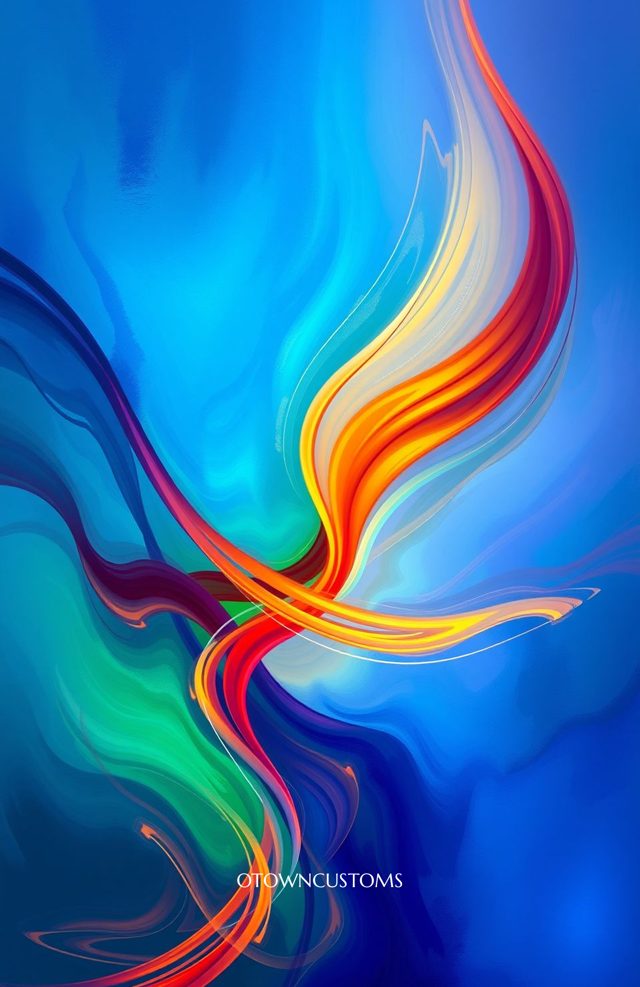 Abstract Swirling Fluid Art