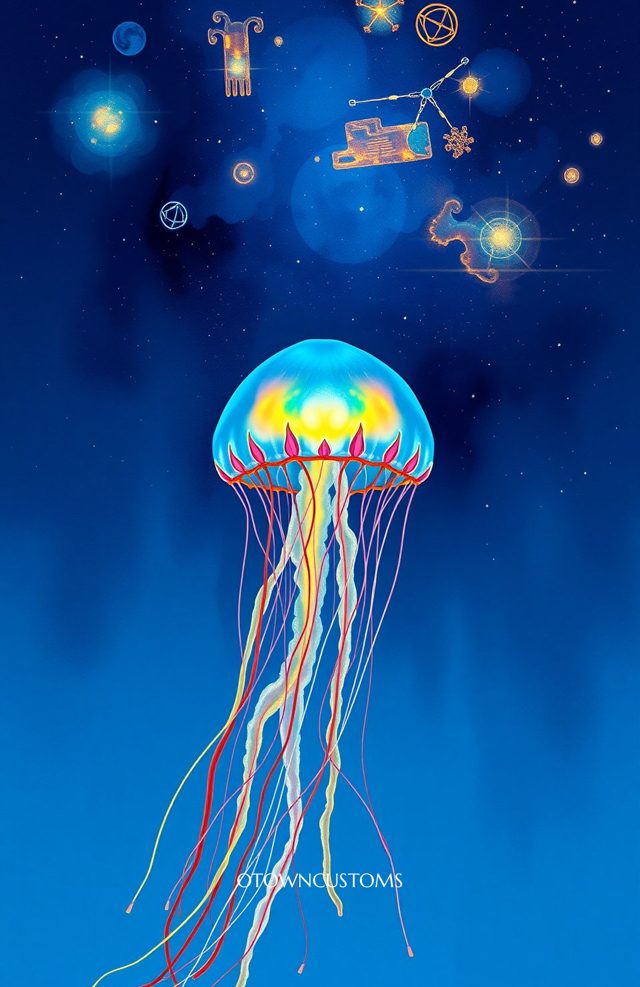 Glowing Cosmic Jellyfish