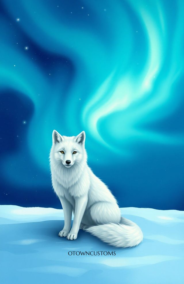 Digital Painting Ethereal Arctic Fox