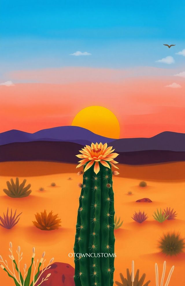 Vibrant Desert Cactus Bloom