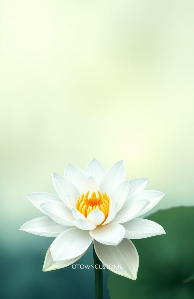 Realistic Watercolor Lily Pond