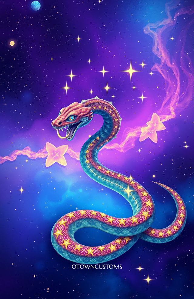 Cosmic Serpent Galaxy Art