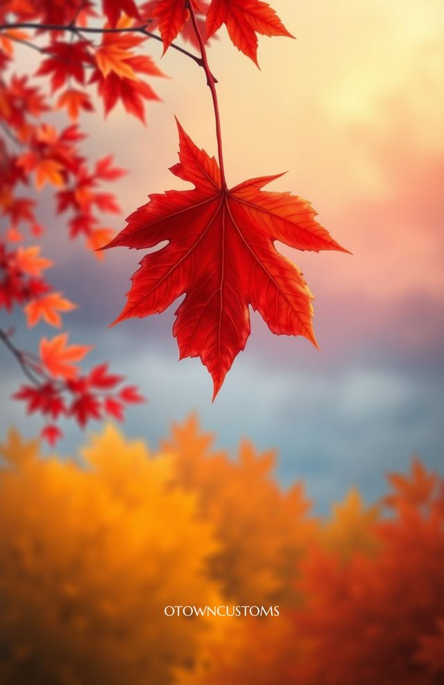 Autumnal Maple Leaf Cascade