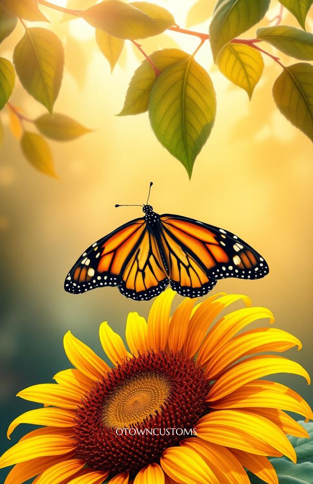 Vibrant Nature Scene Monarch Meadow