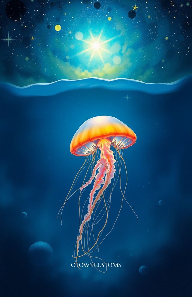 Vibrant Cosmic Jellyfish Dreamscape