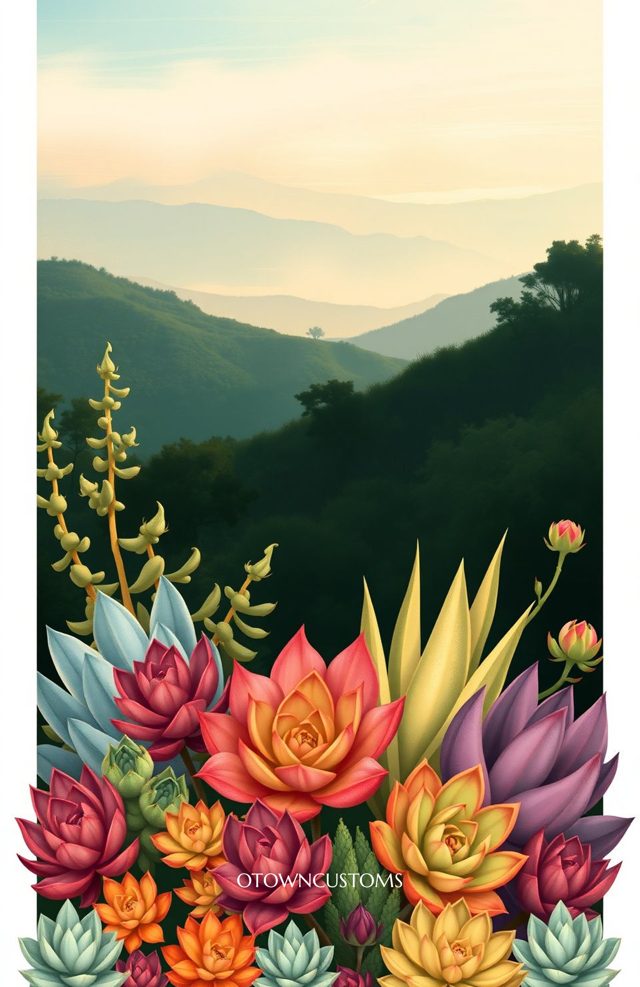 Succulent Mountain Vista Garden Delightful Arrangement