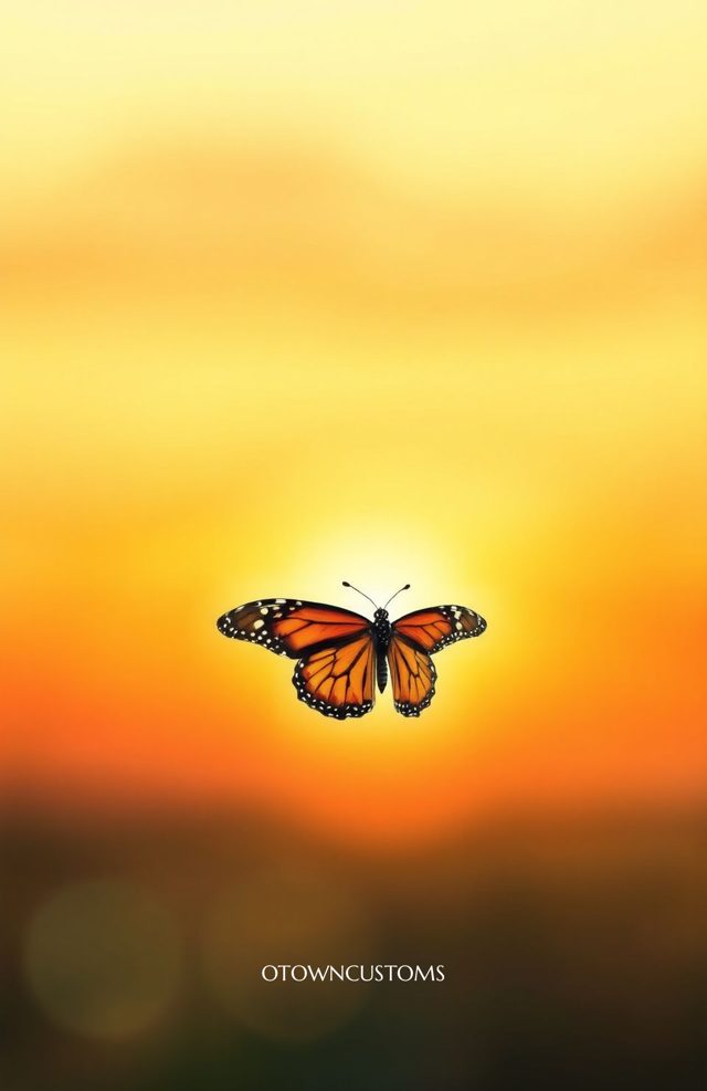 Majestic Monarch Butterfly Sunset