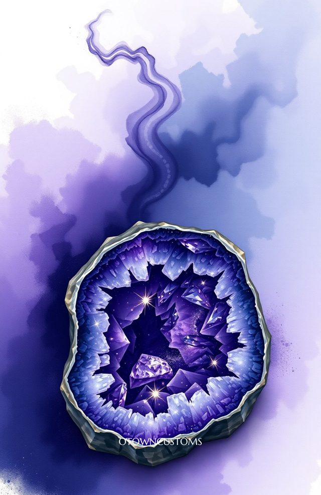 Mystic Crystal Geode Watercolor