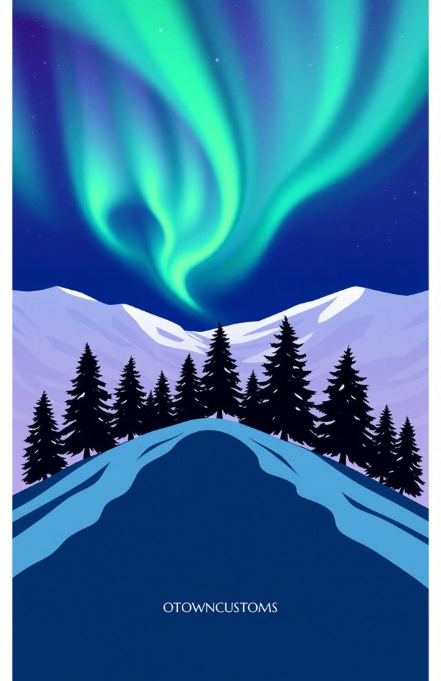 Nordic Pine Forest Aurora