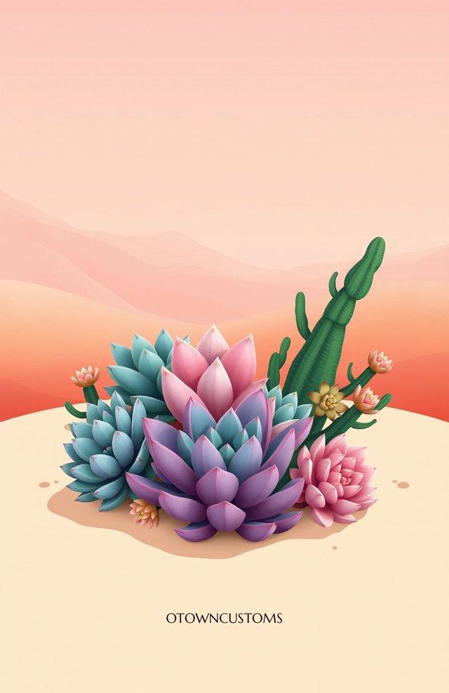 Vector Succulent Illustration Garden