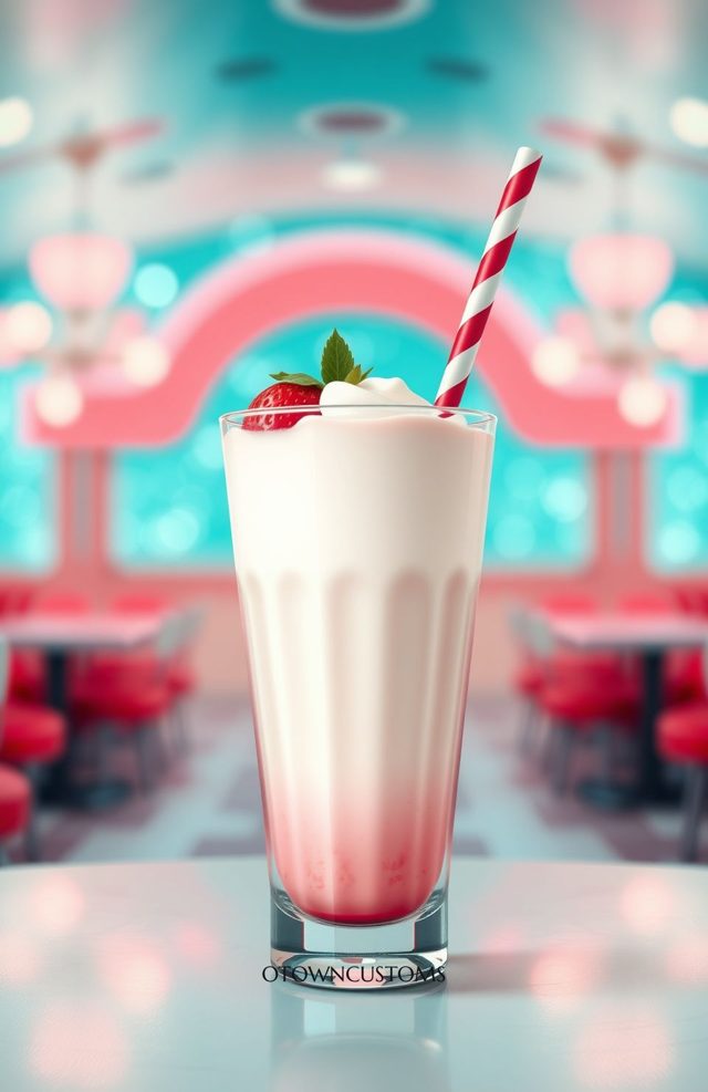 Retro Diner Milkshake Vintage Delight