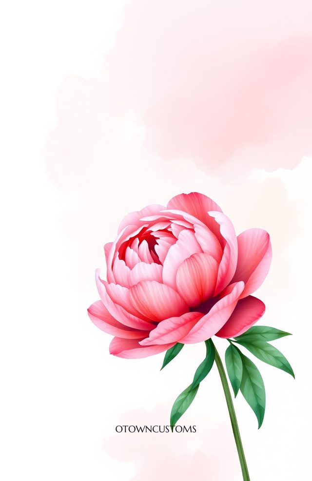 Watercolor Floral Peony Fields