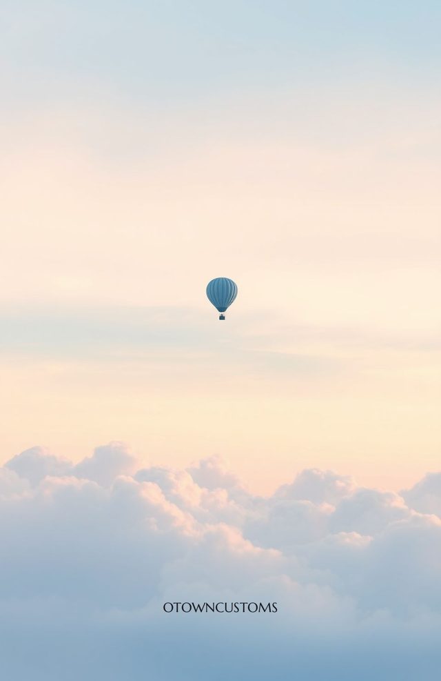 Minimalist Pastel Cloud Balloon