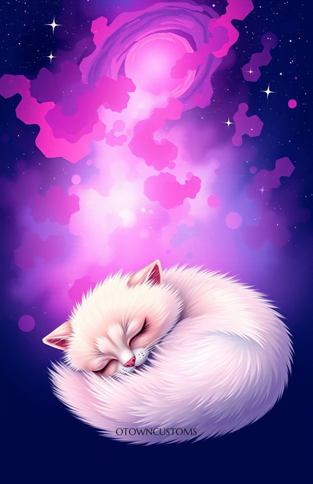 Dreamy Space Cat Cosmic Nebula