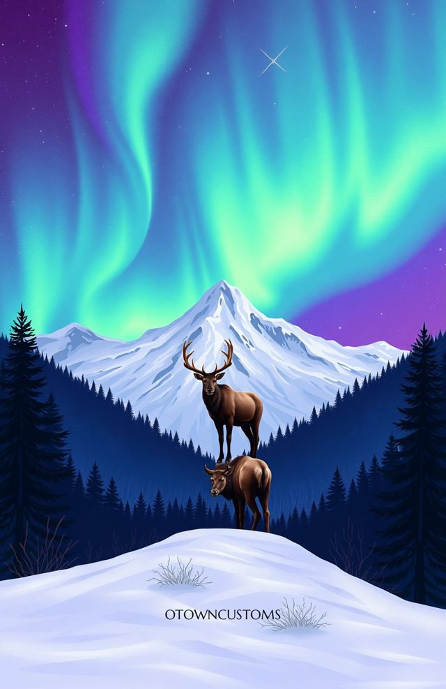 Mystic Mountain Aurora Wildlife