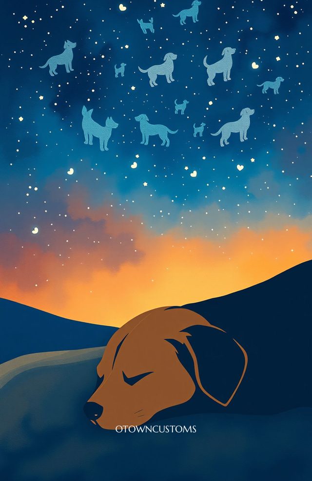 Minimalist Cartoon Galactic Dog