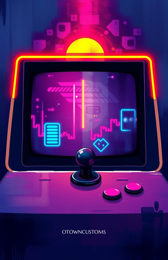 Retro Arcade Neon Pixel