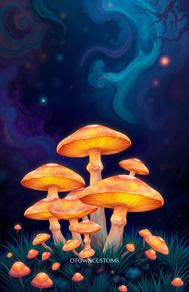 Psychedelic Fantasy Mushroom Forest
