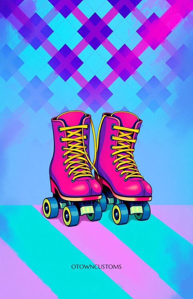 Pop Art Retro Roller Skate