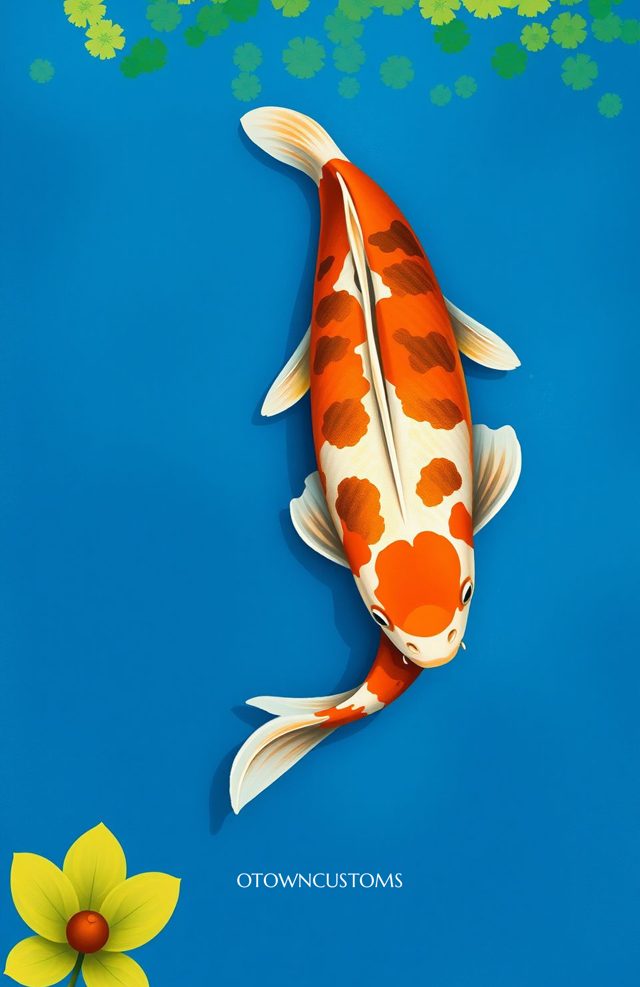 Stylized Koi Fish Tranquility