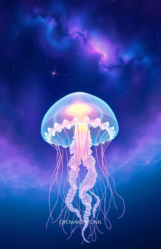 Cosmic Jellyfish Vibrant Art