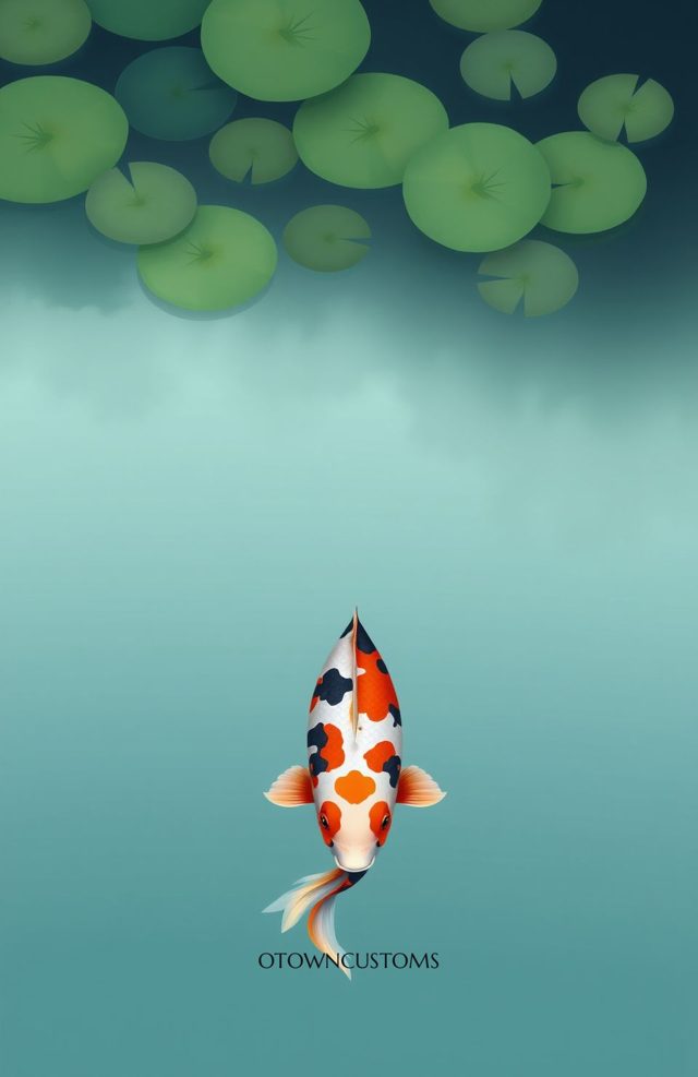 Serene Koi Pond Reflections