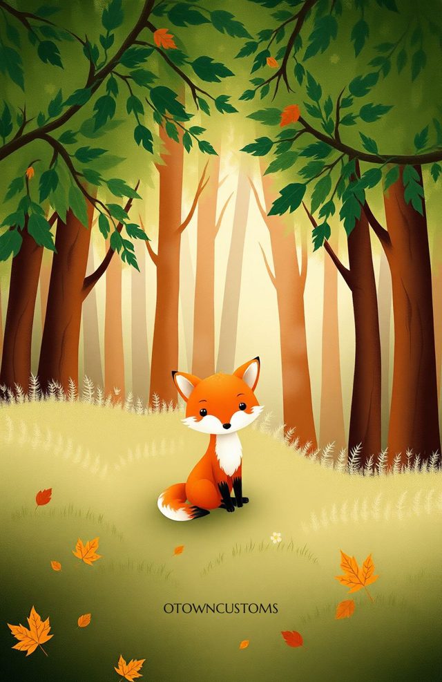 Whimsical Fox Forest Illustration