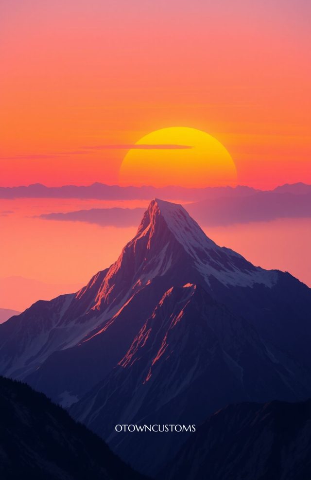 Vibrant Mountain Sunset Vista