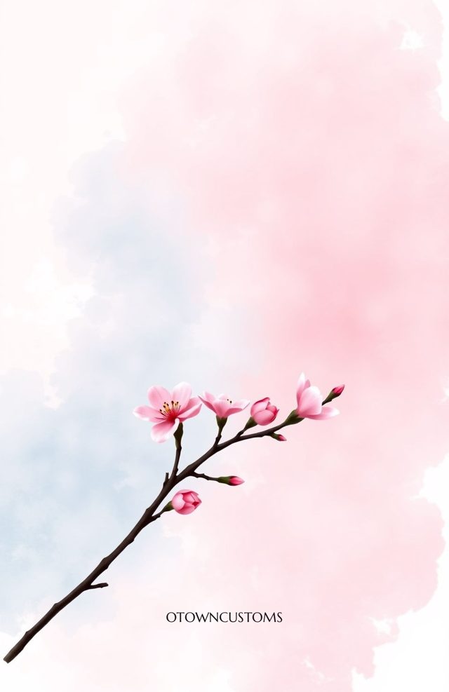 Watercolor Floral Cherry Blossom
