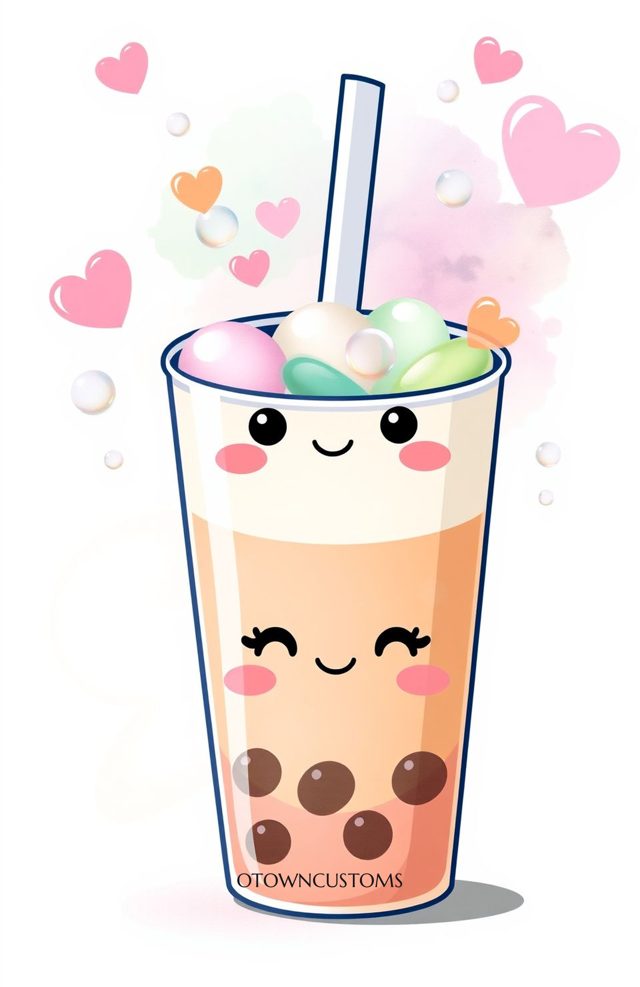 Kawaii Bubble Tea Cute Cartoon