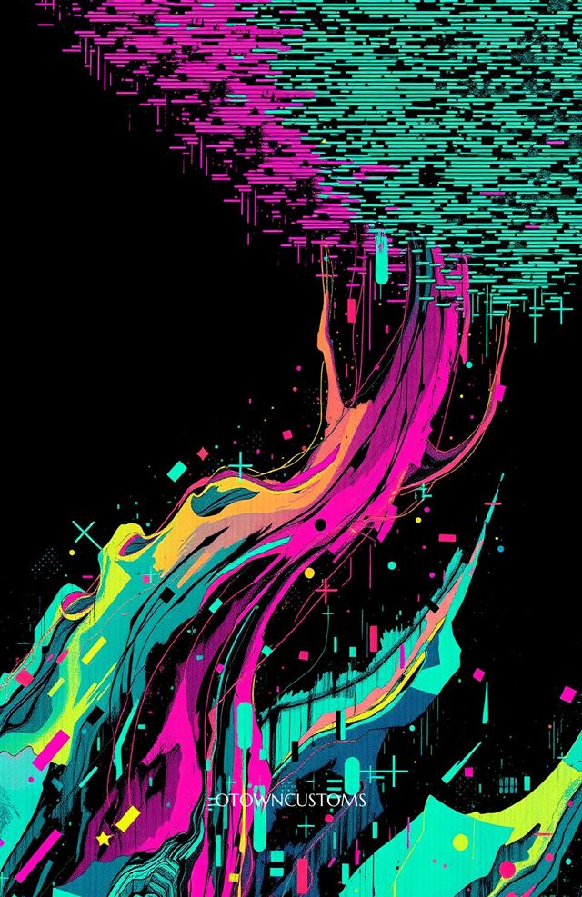 Neon Abstract Glitch Art