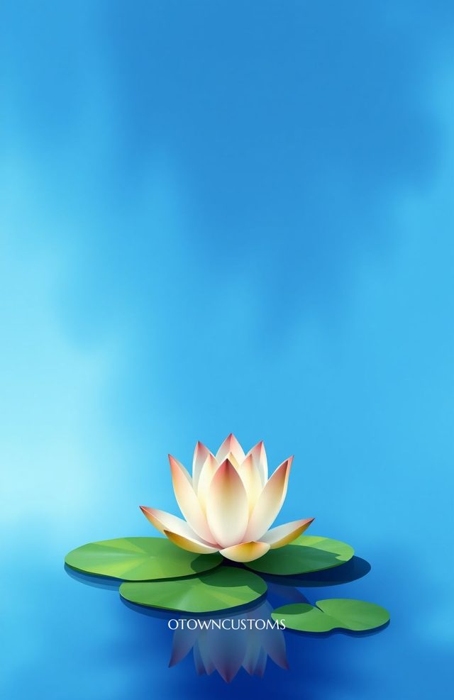Digital Art Serene Lotus Flower Pond
