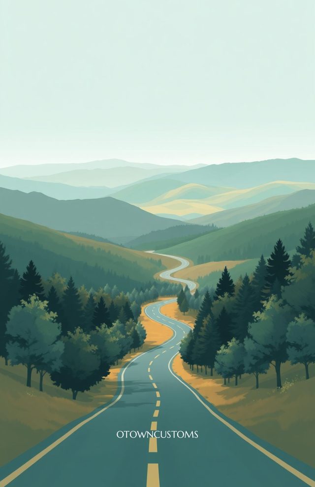 Serene Mountain Road Valley