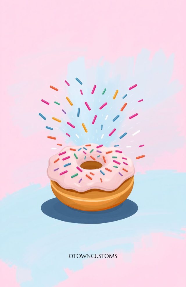 Whimsical Donut Sprinkle Explosion