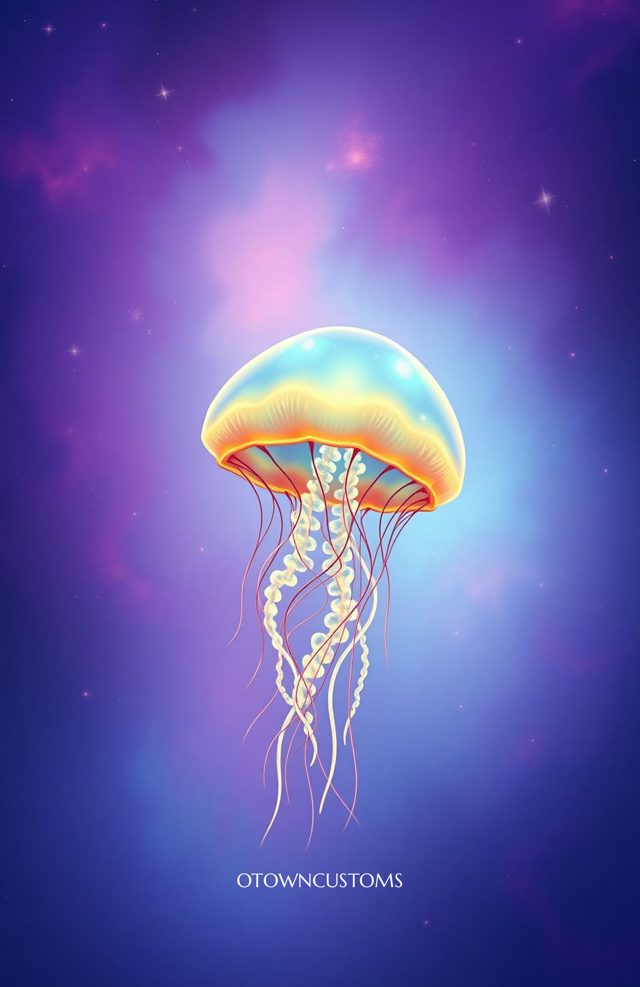 Dreamy Iridescent Cosmic Jellyfish