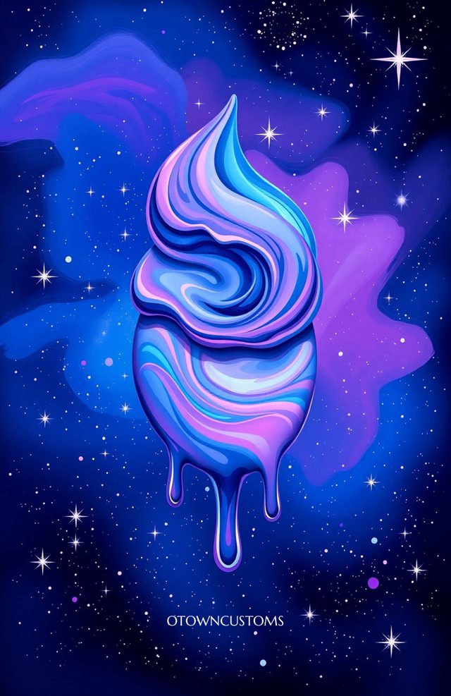 Psychedelic Galactic Ice Cream Swirl
