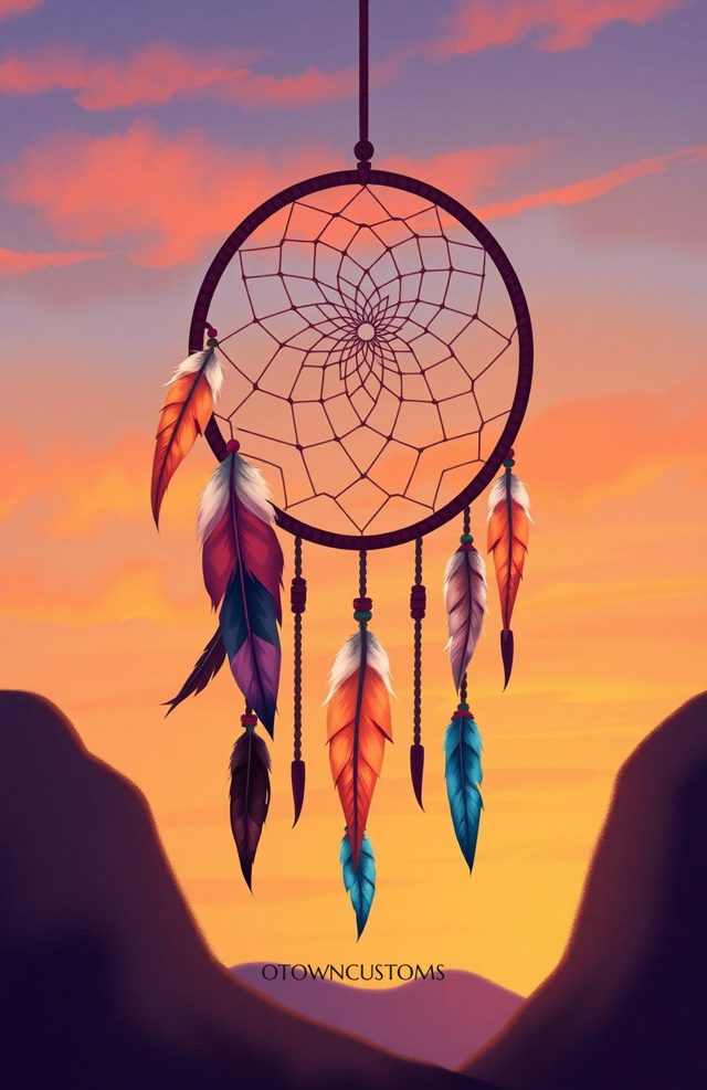 Dreamcatcher Sunset Boho Nature Landscape