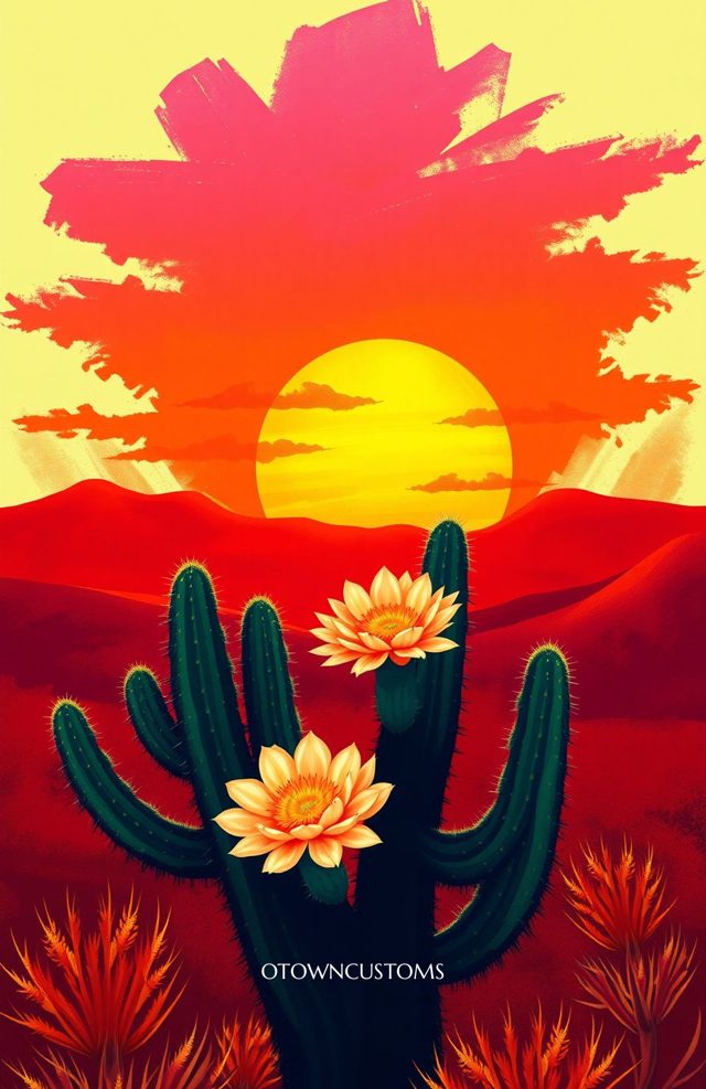 Desert Sunset Cactus Bloom