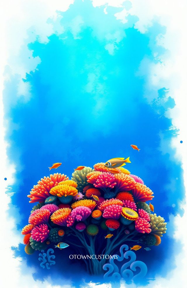 Ocean Coral Reef Garden Vibrant Coral Reef