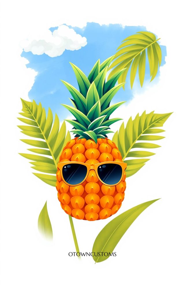 Tropical Pineapple Paradise Art